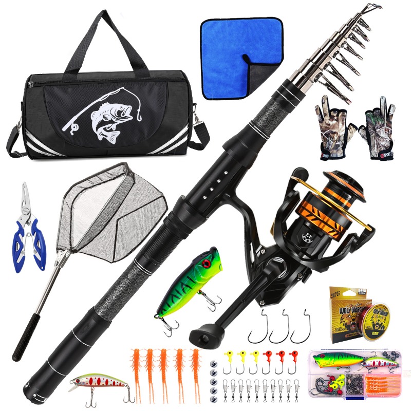 Landing Net Telescopic - Carbon Fiber Telescopic Fishing Rod Set