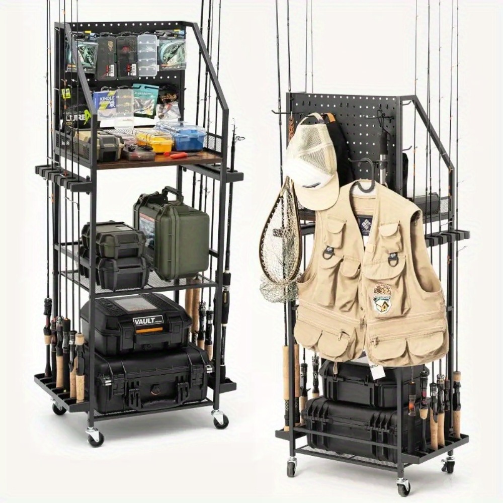Fishing Equipment Storage - Fishing Rod Holders for Garage Fishing