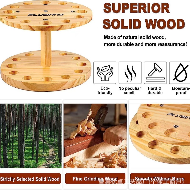 Round Solid Wood Fishing Rod S - Fishing Equipment Storage ulasan dan harga