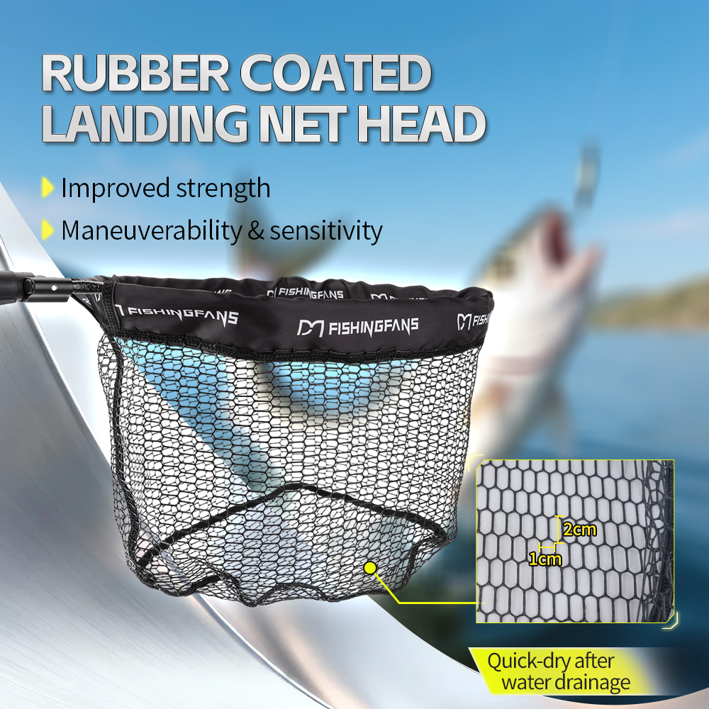 FISHINGFANS 1.2m 1.5m 1.6m 2.1 - Landing Net Telescopic ulasan dan harga