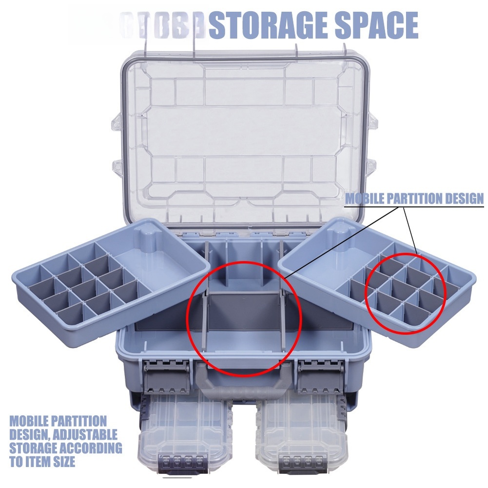 1pc Waterproof Double Layer Po - Fishing Equipment Storage ulasan dan harga