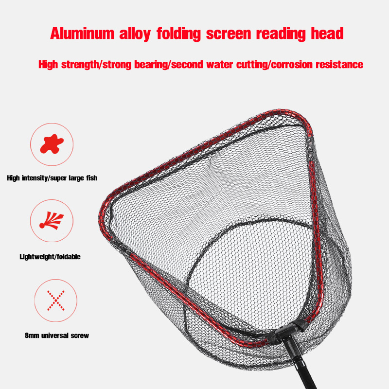 Aluminum Alloy Rubber Coated F - Landing Net Telescopic ulasan dan harga