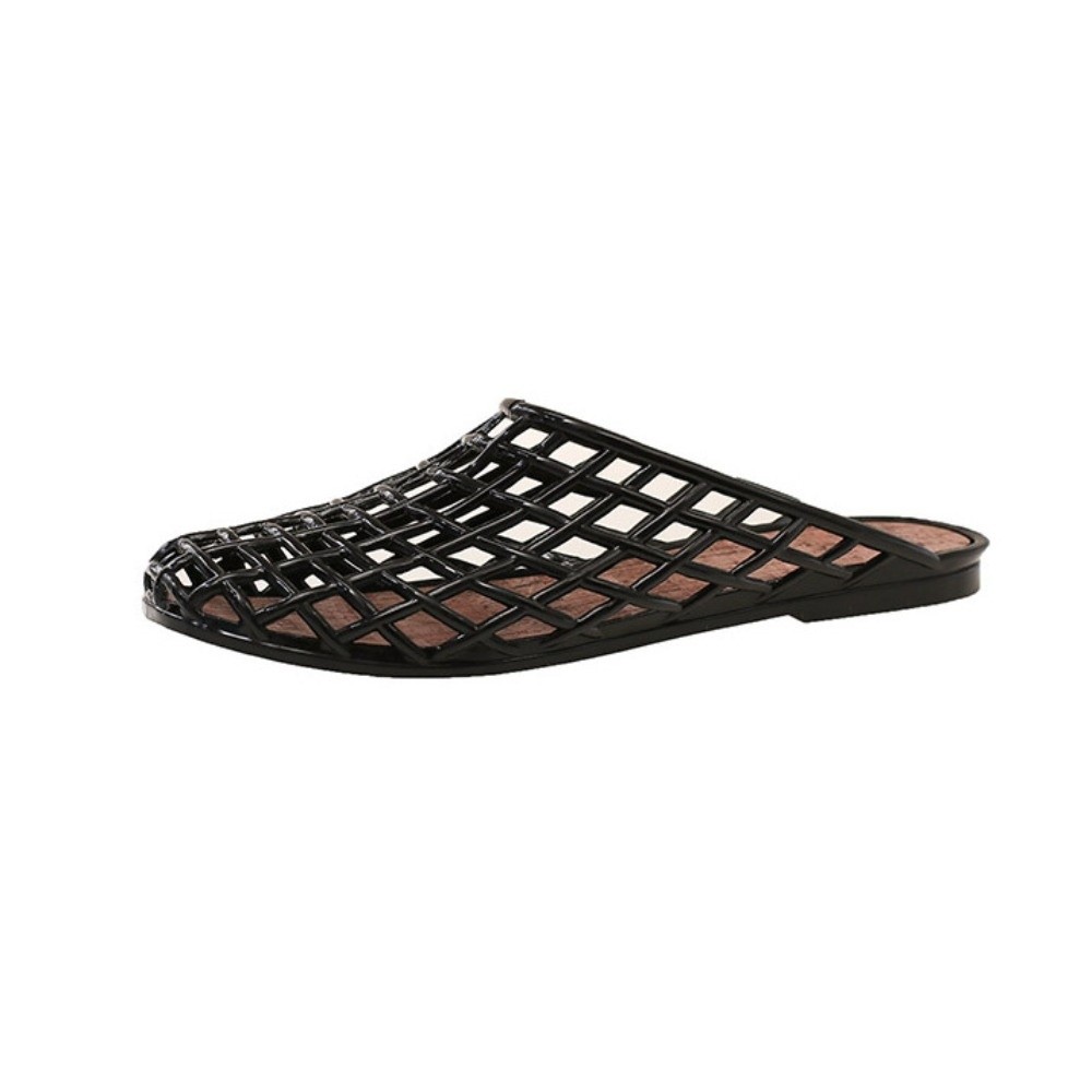 Round Toe PVC Crystal Slippers - Waders ulasan dan harga