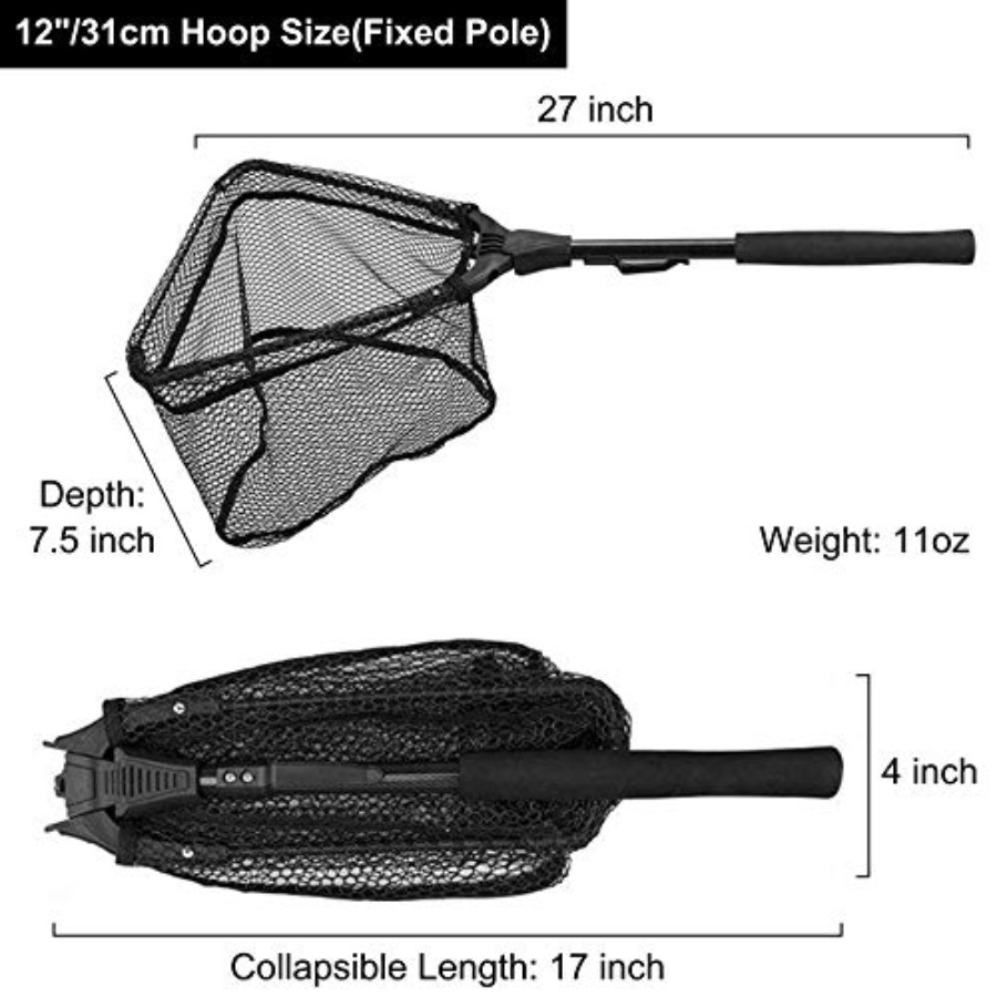 Fishing Net Fish Floating Land - Landing Net Telescopic ulasan dan harga