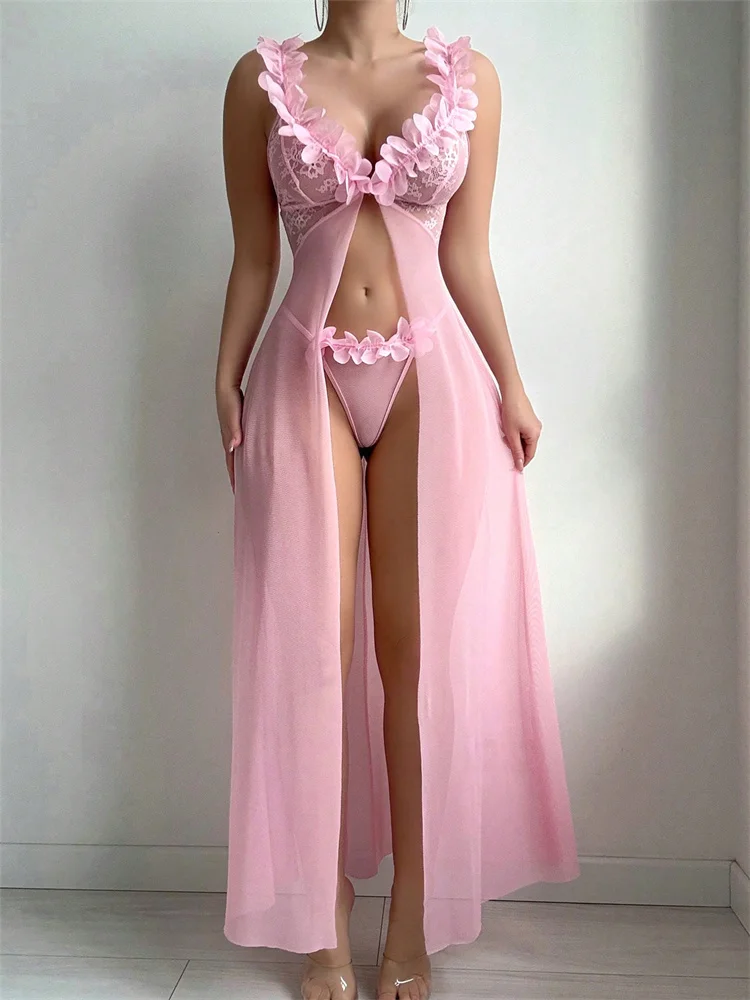 Pink Floral Sexy Nighties Wome - Waders ulasan dan harga