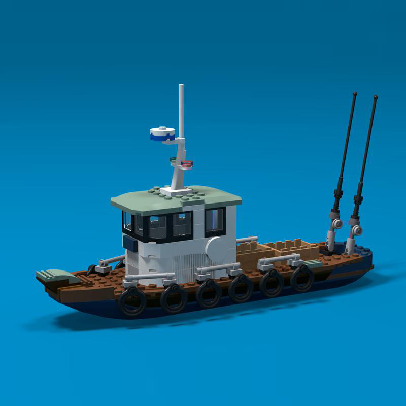 Classic Fishing Boat Model MOC - Fishing Equipment For 6 Year Old ulasan dan harga